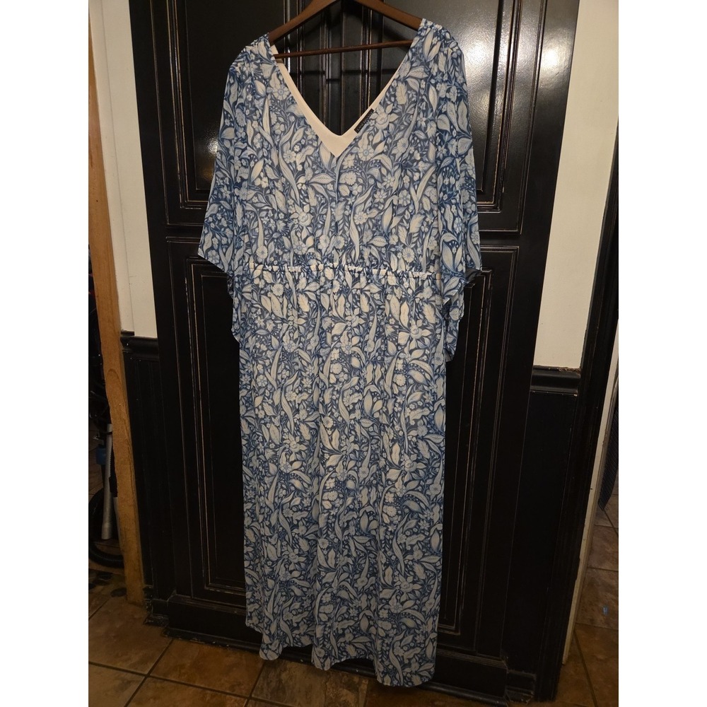 Lane Bryant Blue Floral Maxi,  22/24, Wedding,  Vacation,  Summer, Beach